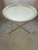 Goedkleurige bijzettafel met dienblad, Ophalen, Minder dan 45 cm, Minder dan 55 cm, Metaal of Aluminium