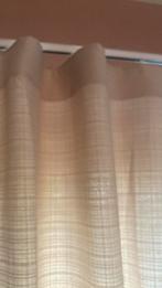 Nieuw gordijnen 325 breed incl plooi 263 hoog zandkl, Huis en Inrichting, Stoffering | Gordijnen en Lamellen, 200 cm of meer, Beige