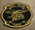 US Navy Seal team three patch (velcro), Verzamelen, Ophalen of Verzenden, Landmacht, Nederland, Embleem of Badge