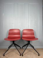 2 HAY swivel About A Chair AAC10 design stoelen, Ophalen of Verzenden, Zo goed als nieuw, Rood, Metaal