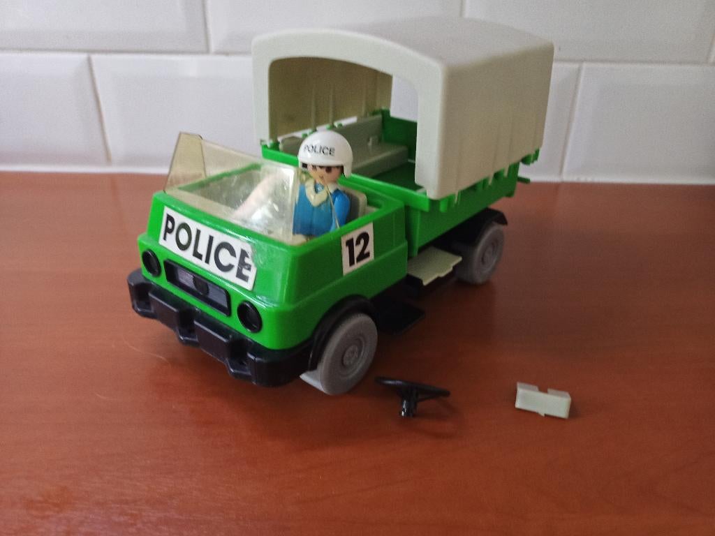 Vintage Playmobil 3233 Politiewagen - system klicky, Ophalen, Gebruikt, Complete set