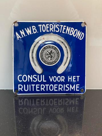 ANWB Emaille Bordje Ruitertoerisme beschikbaar voor biedingen