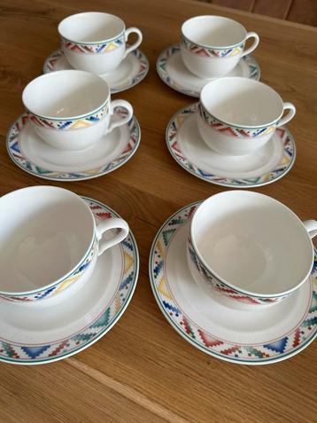 Villeroy&Boch, Indian Look. Theekoppen met schotels beschikbaar voor biedingen