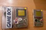 2  Game Boy Classic Clear, Met beschermhoes of tas, Gebruikt, Ophalen of Verzenden, Game Boy Classic