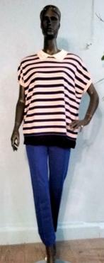 Blouse gestreept wit kraagje Laurèl mt 46, Overige kleuren, Maat 46/48 (XL) of groter, Ophalen of Verzenden, Zo goed als nieuw