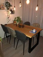 Woood eikenhouten boomstamtafel, Ophalen, 200 cm of meer, 50 tot 100 cm, Zo goed als nieuw