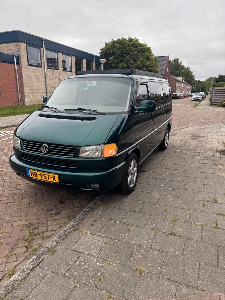 Volkswagen T4 camper, Auto's, Volkswagen, Diesel, Origineel Nederlands, Groen, Ophalen
