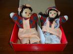 2 Popjes met Porseleinen Hoofdje in Doos Nieuw, Ophalen of Verzenden, Nieuw, Pop