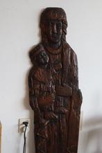 Maria en Kindeke Jezus, houtsnijwerk 19e eeuw, Antiek en Kunst, Antiek | Religie, Ophalen