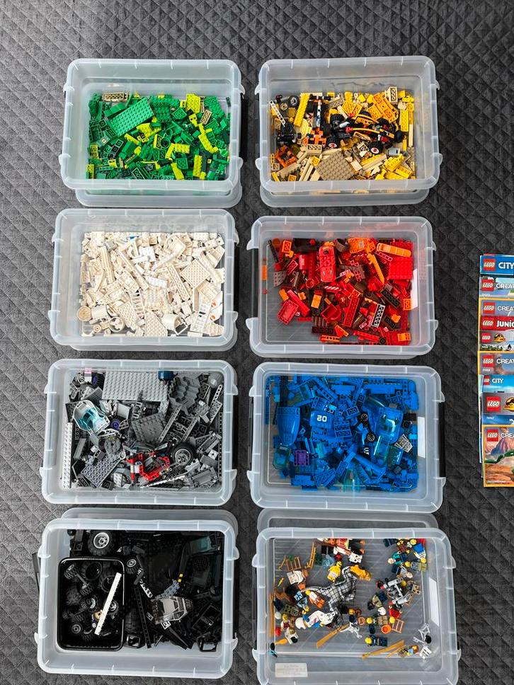 Grote partij Lego, gesorteerd + bakken en boekjes, Kinderen en Baby's, Speelgoed | Duplo en Lego, Gebruikt, Lego, Losse stenen