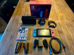 Switch V1 praktisch nieuw in originele doos incl 1 game, Ophalen of Verzenden, Zo goed als nieuw, Met 1 controller, Switch Original