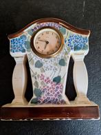Vintage Keramische Tafelklok Hortensia Motief, Antiek en Kunst, Antiek | Klokken, Ophalen of Verzenden