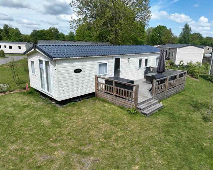 Chalet met jaarplaats in Drenthe, verhuren toegestaan, Caravans en Kamperen, Stacaravans, tot en met 6, Ophalen