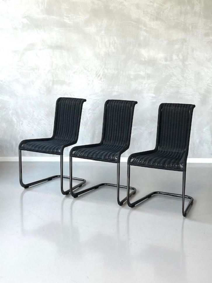 Tecta B20 eetkamerstoelen 3x vintage stoelen prijs p/stuk, Huis en Inrichting, Stoelen, Gebruikt, Drie, Metaal, Overige materialen