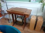 Singer naaimachine tafel bijzettafel eiken industrieel, Ophalen of Verzenden