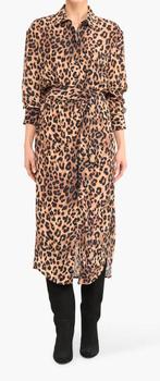 Janice nieuw panterprint blouse jurk Macky viscose maat 40, Kleding | Dames, Jurken, Maat 38/40 (M), Bruin, Nieuw, Ophalen of Verzenden