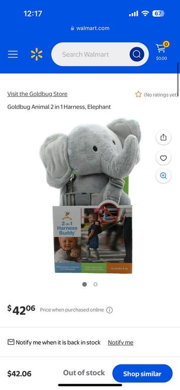 Goldbug 2 in 1 harness buddy: Rugzakje met harnas en koord beschikbaar voor biedingen