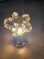 Gouden Tafellamp met Kristallen, Ophalen of Verzenden, Zo goed als nieuw, Metaal, Minder dan 50 cm