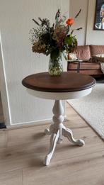 Bijzettafel, Huis en Inrichting, Tafels | Bijzettafels, Minder dan 55 cm, Gebruikt, Rond, Hout