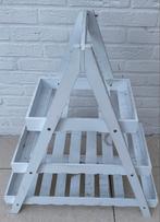 Witte etagère, 70cm hoog, hout, Tuin en Terras, Ophalen, Gebruikt