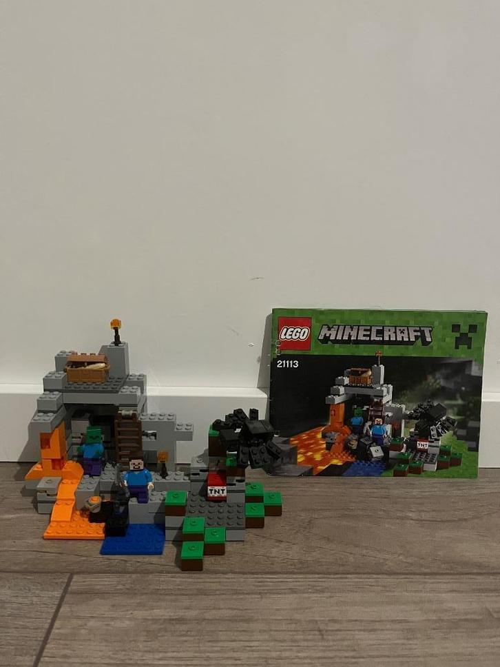 LEGO Minecraft De Grot (21113) – (zonder originele doos), Kinderen en Baby's, Speelgoed | Duplo en Lego, Zo goed als nieuw, Lego