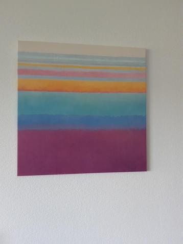 Canvas print met gekleurde lijnen