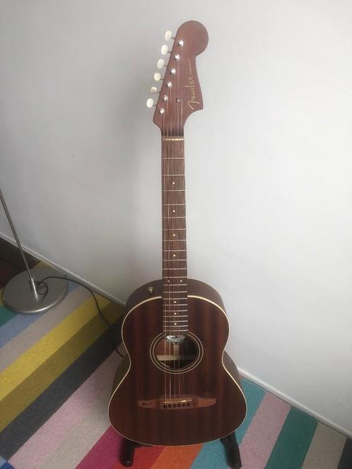 Fender Sonoran Mini acoustic all Mahonie, Muziek en Instrumenten, Snaarinstrumenten | Gitaren | Akoestisch, Zo goed als nieuw