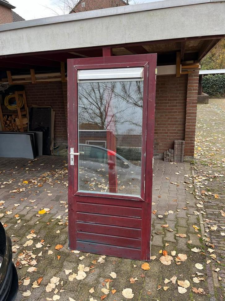 Schuurdeur, Doe-het-zelf en Verbouw, Deuren en Horren, Gebruikt, Buitendeur, Minder dan 200 cm, 80 tot 100 cm, Hout, Ophalen