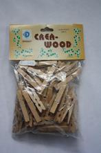 Houten wasknijpertjes mini 6 zakjes a 50 stuks 5 cm, Verzenden, Nieuw, Materiaal