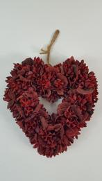 Brocante hart, kersthart, gedroogde bloemen, decoratie. W2, Diversen, Kerst, Tweedehands verkoop, Tweedehands verkoop, Gebruikt