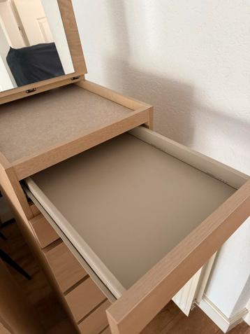 Ikea Malm ladekast met 6 lades en spiegel - afbeelding 3
