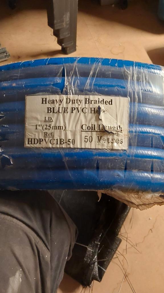 Slang 50 meter - Blauw PVC, Doe-het-zelf en Verbouw, Buizen en Afvoer, Zo goed als nieuw, Rechte buis, Pvc, 6 meter of meer, 20 tot 40 mm