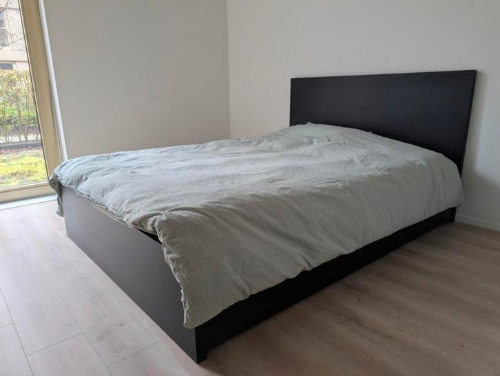 IKEA MALM high bedframe with storage, 140x200 + free matress, Huis en Inrichting, Slaapkamer | Bedden, Zo goed als nieuw, Tweepersoons