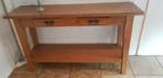 Teak Site Side Table met Laden & Legplank, Huis en Inrichting, Tafels | Sidetables, Ophalen of Verzenden