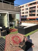 Grote 8-10 persoons loungeset met tafels en opbergkast, Ophalen, Zo goed als nieuw, Loungeset, Wicker