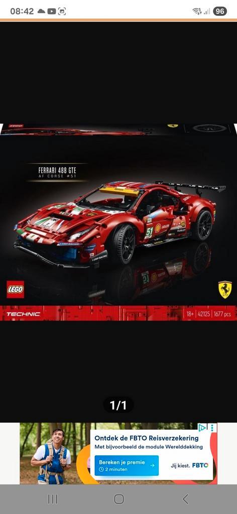 Te koop :LEGO Technic 42125 Ferrari 488 GTE - Nieuw!, Kinderen en Baby's, Speelgoed | Duplo en Lego, Ophalen of Verzenden