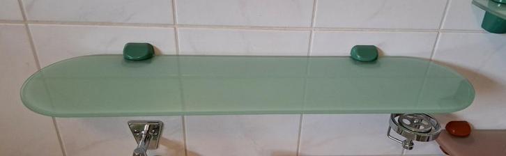 Glazen planchet 60x15 cm groen, Huis en Inrichting, Badkamer | Badtextiel en Accessoires, Zo goed als nieuw, Overige typen, Groen