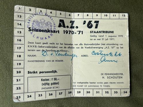 Seizoenskaart AZ (‘70-‘71), Verzamelen, Sportartikelen en Voetbal, Gebruikt, AZ, Ophalen of Verzenden