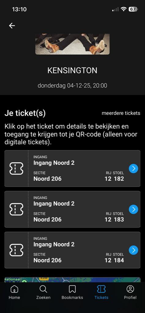 3 Kaarten Kensington 4 december 2025 Ziggo Dome, Tickets en Kaartjes, Concerten | Overige, Drie personen of meer, December