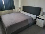 Grijze Twijfelaar Bed met Hoofdbord, Ophalen of Verzenden, Zo goed als nieuw, Twijfelaar, 120 cm