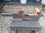 Heuer Front Bankschroef met Pijpklem - 18cm Bekbreedte, Doe-het-zelf en Verbouw, Gereedschap | Handgereedschap, Ophalen, Gebruikt
