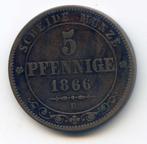 Duitsland Saksen Albertine 5 Pfennig 1866 B Opl. 141.000, Ophalen of Verzenden, Duitsland