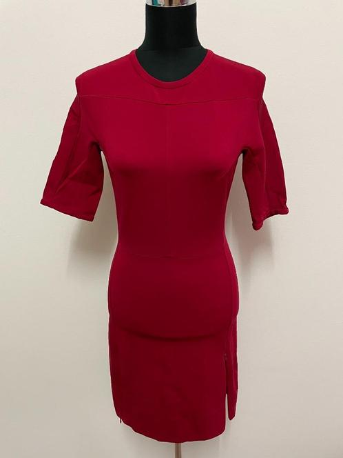 J271 - Wijnrode Diane von Furstenberg jurk maat 8=S (1), Kleding | Dames, Jurken, Zo goed als nieuw, Maat 38/40 (M), Onder de knie