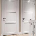 Moderne binnendeur in stomp en opdek voorgelakt