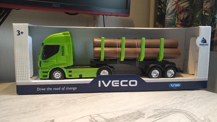 Cavallino Iveco Stralis Hi Way Boomstammen transport 1:32, Kinderen en Baby's, Speelgoed | Speelgoedvoertuigen, Nieuw, Ophalen of Verzenden