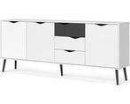 Tvilum Napoli Dressoir 195cm Zwart/Wit, Overige materialen, 150 tot 200 cm, Nieuw, Ophalen of Verzenden