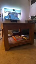 Teakhouten salontafel (bijzettafel) 60x60, Huis en Inrichting, Tafels | Salontafels, Ophalen, Gebruikt, 50 tot 100 cm, 50 tot 75 cm