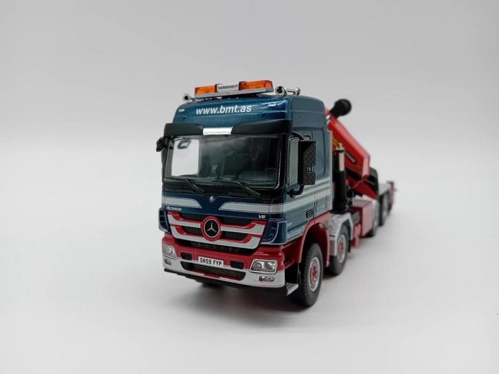 WSI MB ACTROS PALFINGER AUTOLAADKRAAN -BMT -BRANDE -MAMMOET, Hobby en Vrije tijd, Modelauto's | 1:50, Nieuw, Bus of Vrachtwagen
