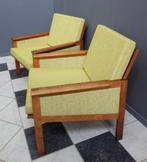 60 jaren DEENSE set fauteuils Illum Wikkelso Niels Eilersen, Minder dan 75 cm, Gebruikt, Vintage, Hout