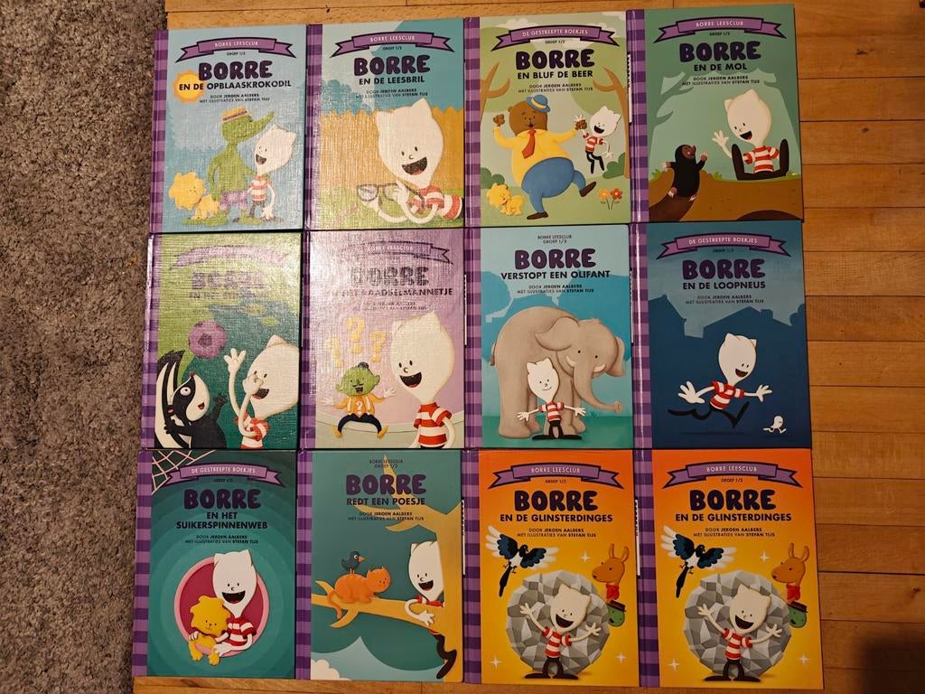 12 Borre boekjes van groep 1/2., Verzamelen, Speelkaarten, Jokers en Kwartetten, Ophalen of Verzenden, Speelkaart(en)